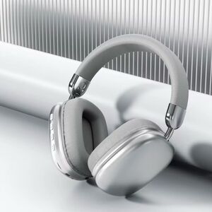 SILVER Premium Wireless Bluetooth Headphones Active Noise Cancellation